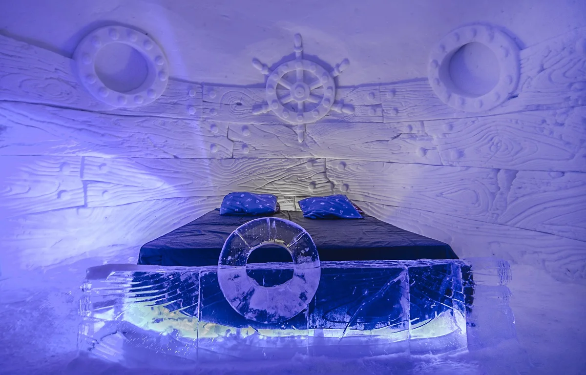 No need for an air conditioner here. Image courtesy of the Kirkenes Snowhotel.
