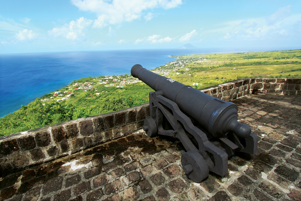View from the top of Brimstone Hill Fortress and National Park. Image courtesy of the St. Kitts Tourism Authority.