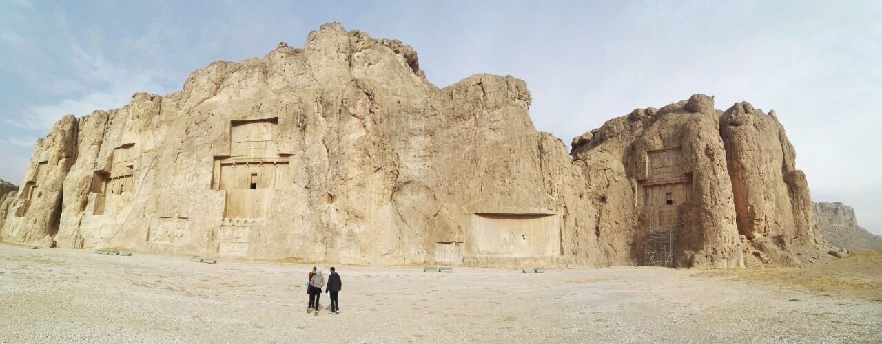 The ancient necropolis tombs, Naqsh-e Rustam, located in Fars Province, Iran.