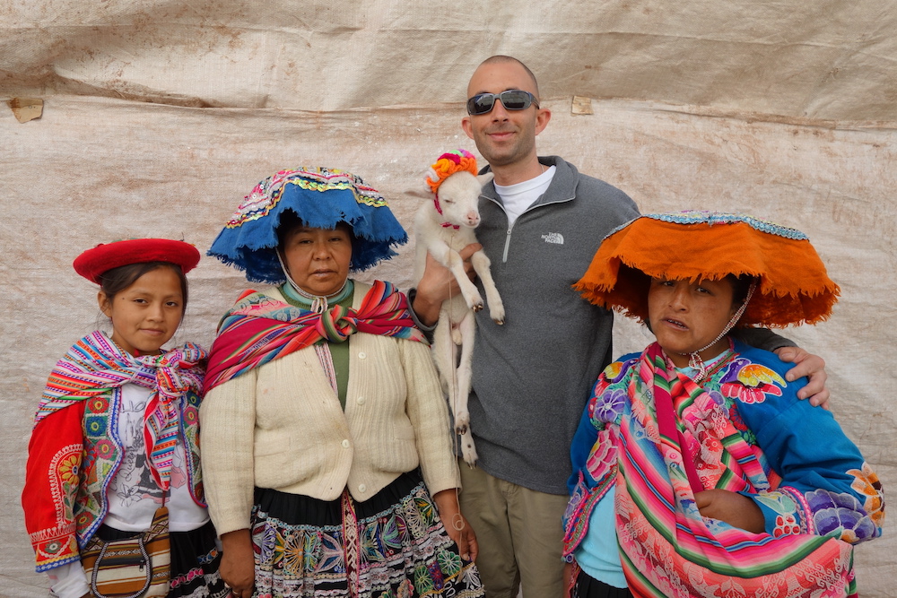  The writer snags an obligatory tourist photo in Cusco, Peru 