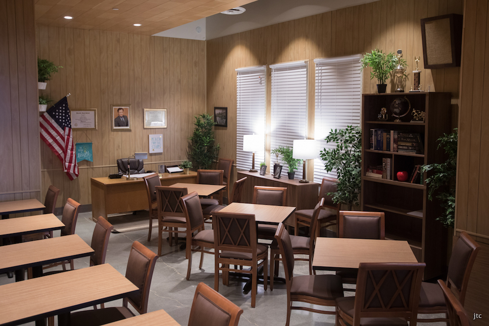  Diners can opt for detention … and sit in Mr. Belding’s office. Image courtesy of Tyler Curtis. 