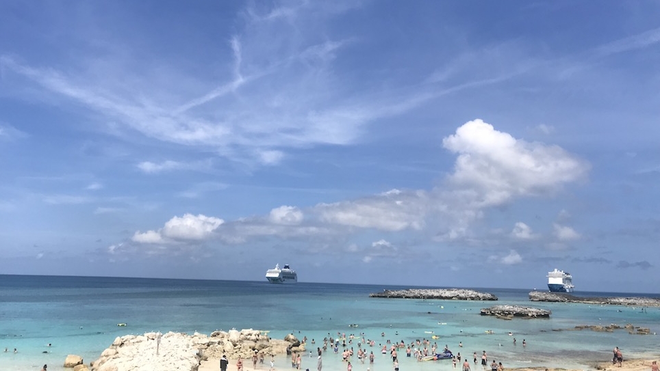 One of the stops on our seven-day Western Caribbean cruise was Great Stirrup Cay in the Bahamas.