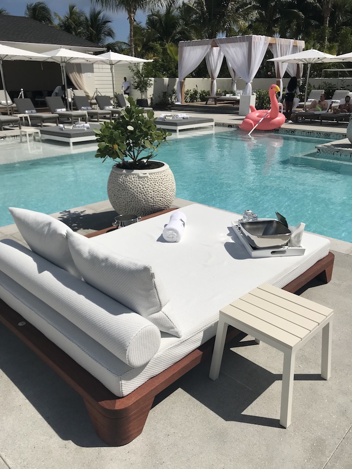 Daybeds and cabanas are available at the adults-only pool, Privilege.