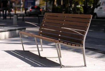 LEMAN bench&nbsp;/ 2300 mm / cast aluminum / IPE wood