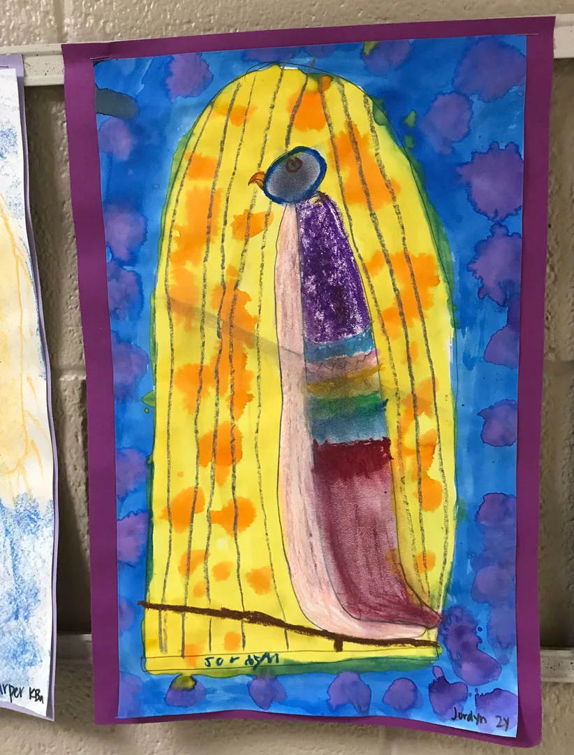 Kids are so creative with decoration and color. I could look at this one, all day.