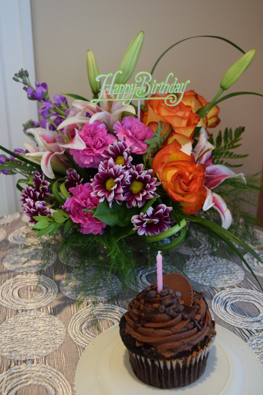 Birthday Blooms And A Giant Cupcake Too Lavender Hill Florals