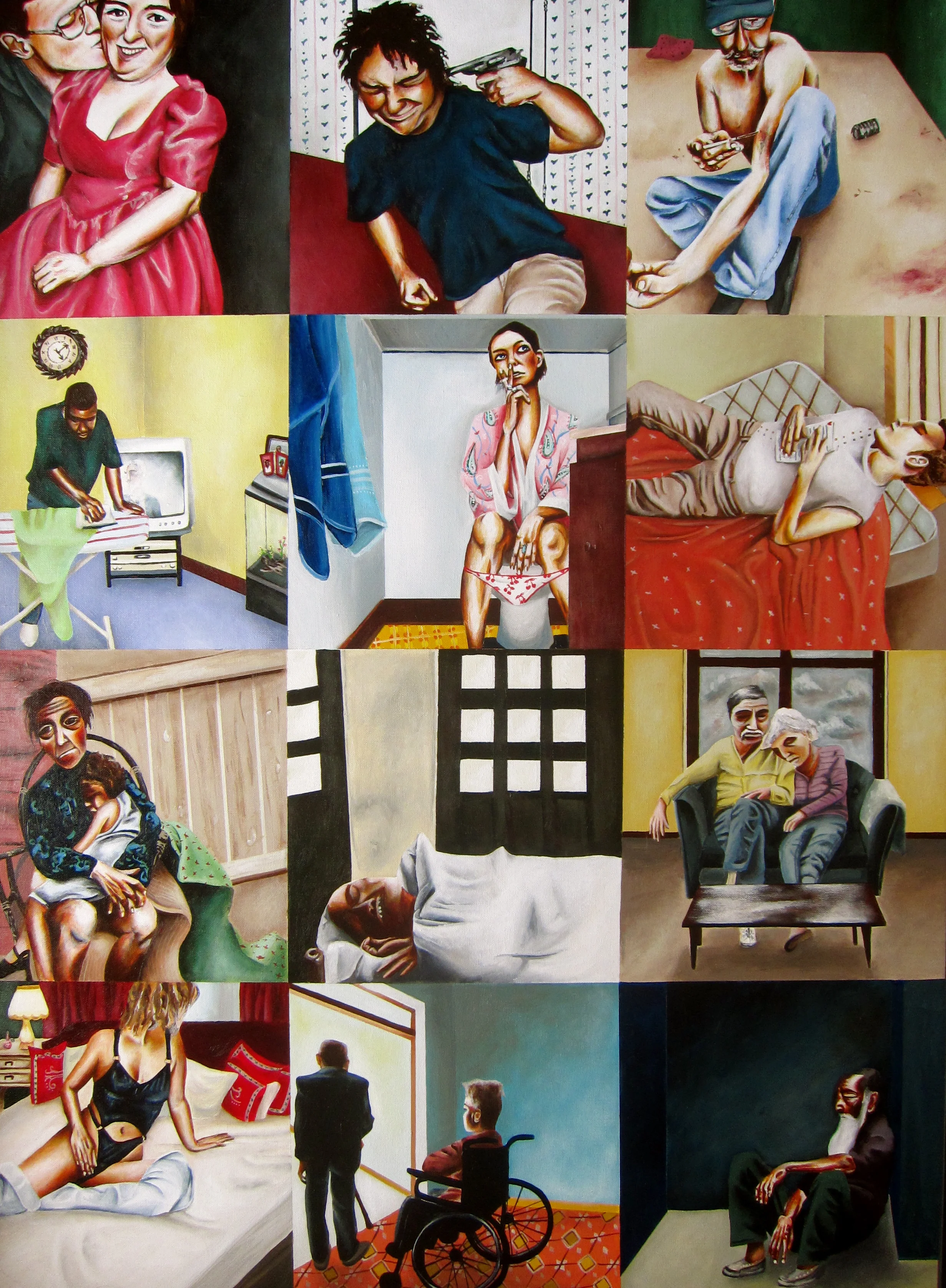   Compartmentalization 5:10PM,  2006, 40x30 (object), 44x36.5in. (w/ frame), Acrylic on Canvas 