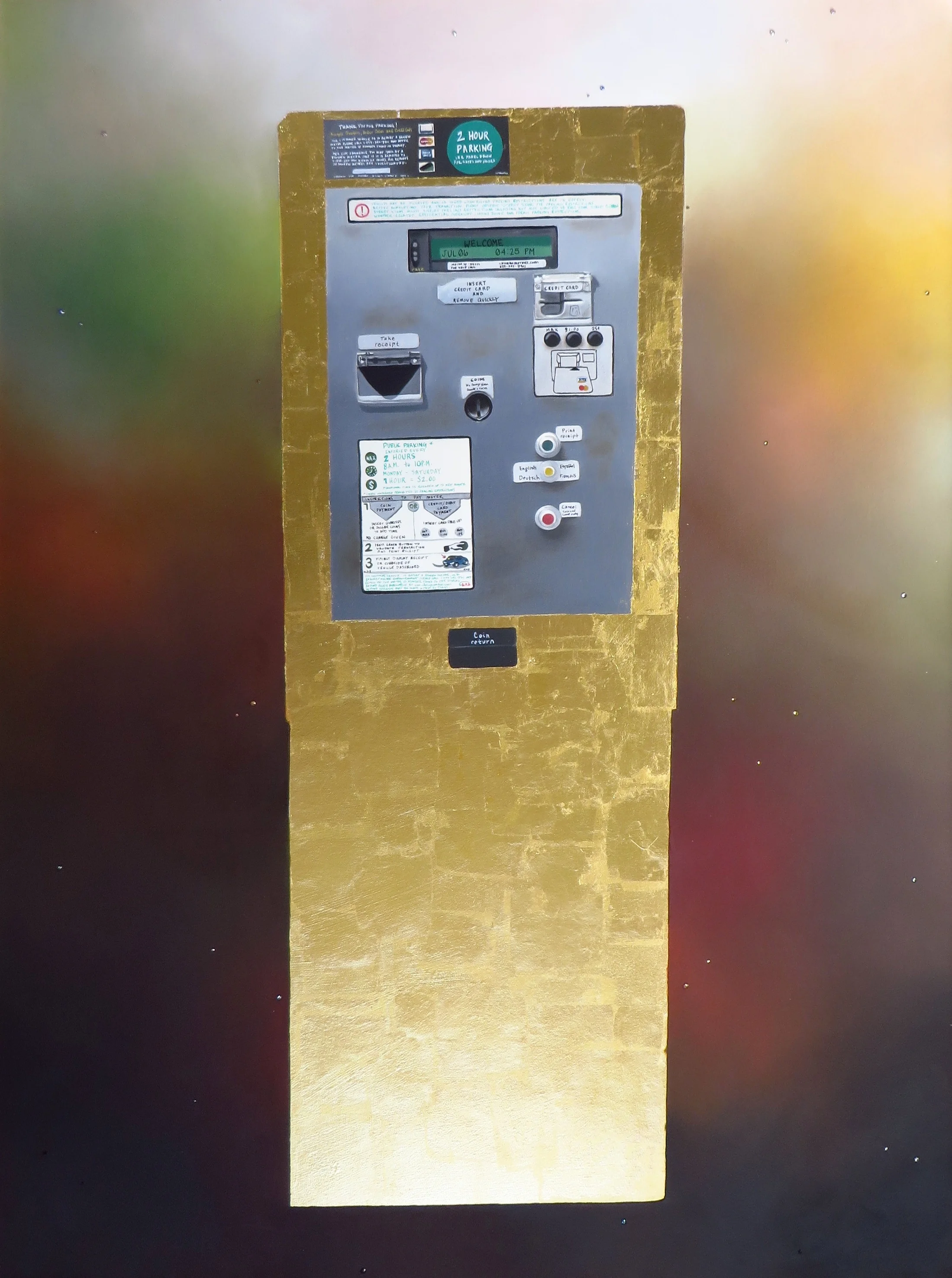   Chicago Relic,  2015, 36x48in., Oil and 23K Goldleaf on Canvas 