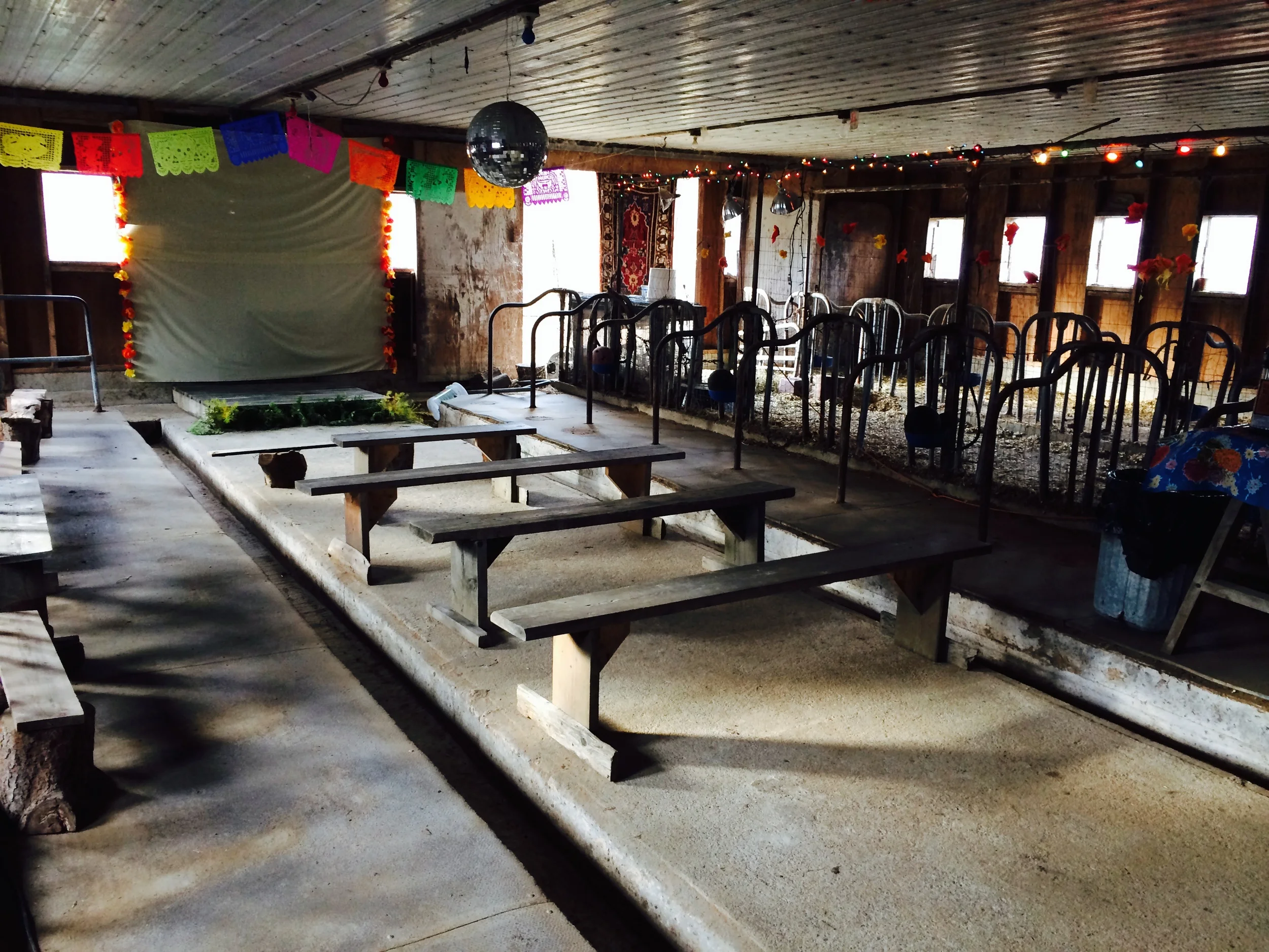 It's a barn. It's a bowling alley. It's a performance space, too.