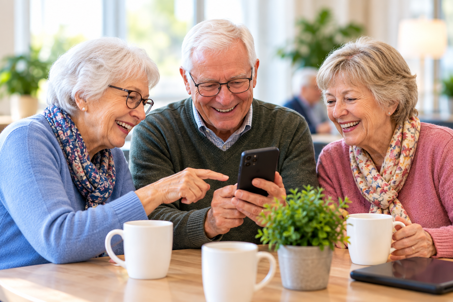 Older adults learning to use smartphones and tablets together