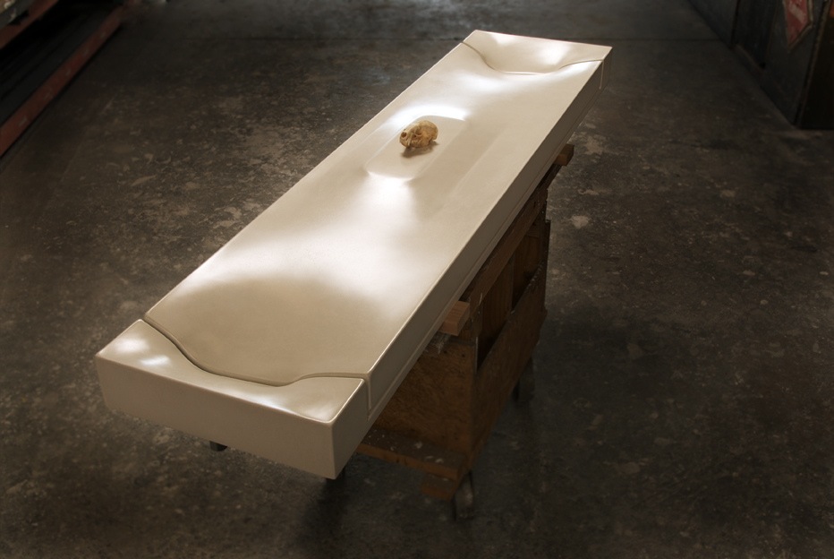  A fabric-formed cast concrete sink created by a 2.5 Day Fabric-Forming + GFRC Workshop 