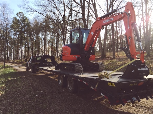  To build we needed muscle. A Kubota KX-040 was just the ticket. How hard could it be to operate, right? 