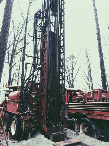  Next was drilling the well, we went nearly 1500' to the aquifer! 
