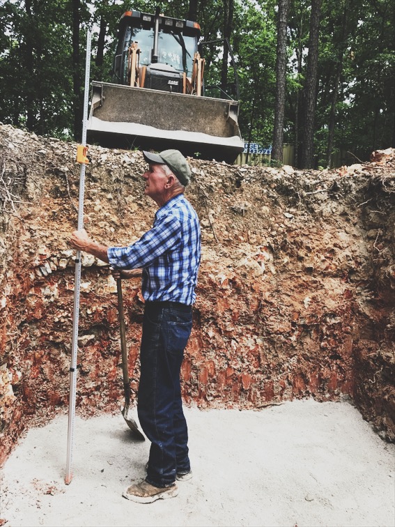  Here is Buck Pyatt helping me with the septic install. This man is my spirit animal, his work ethic is unrivaled.&nbsp; 