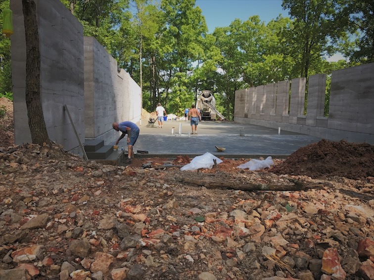  Concrete  finally  going in!&nbsp; 