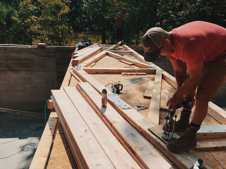  Aaron drilling, pounding, tightening.&nbsp; 