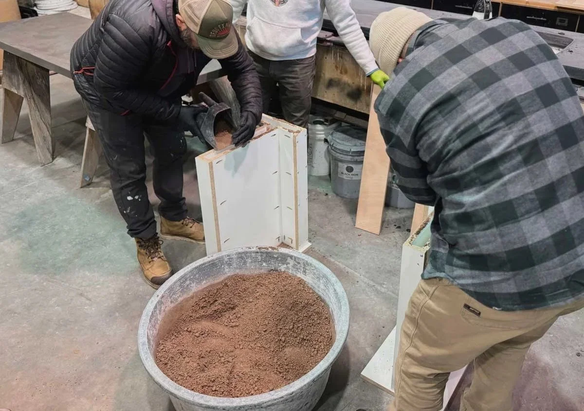 Attendees learning how to craft Ramm-Crete