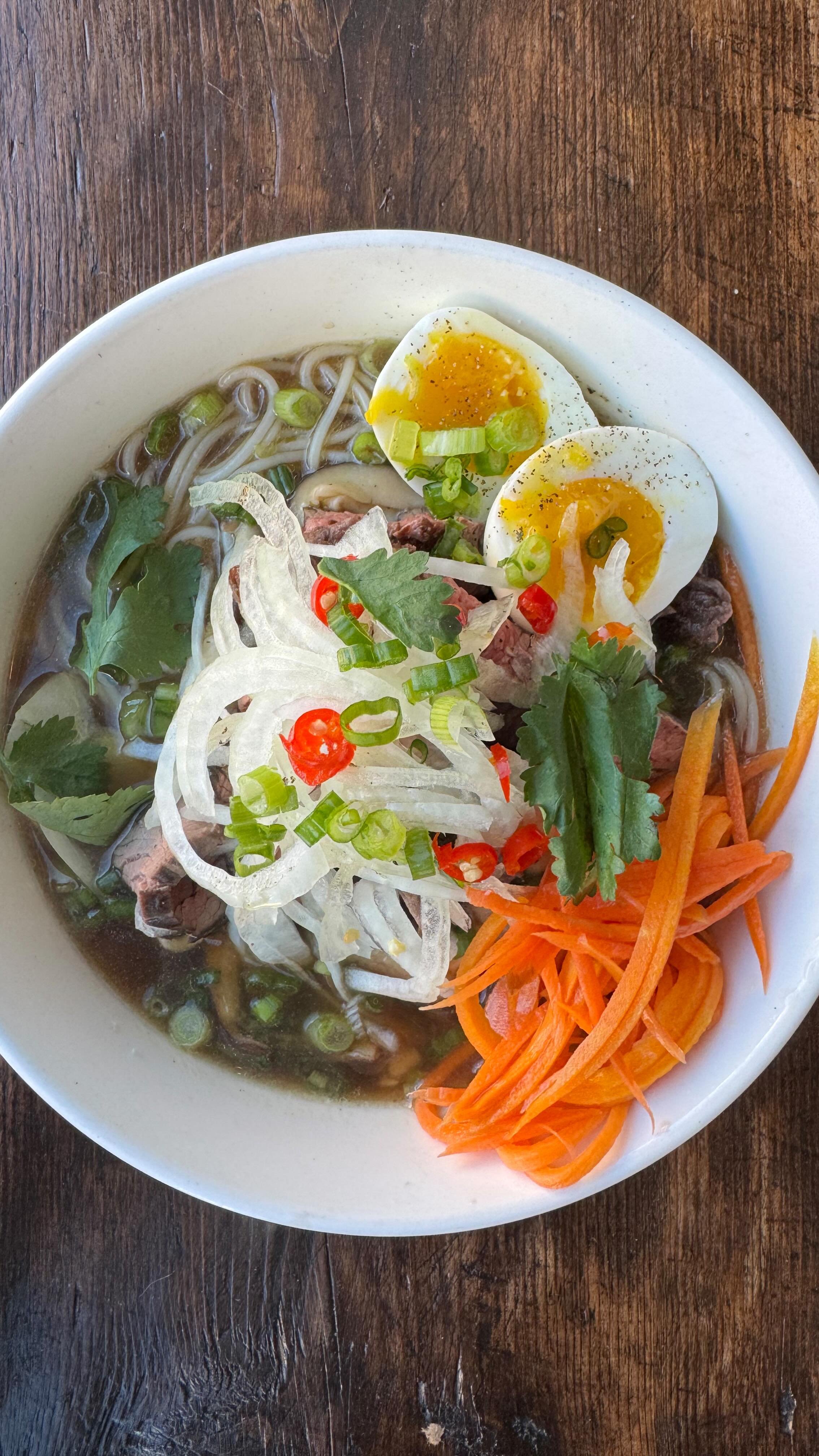 🍜🔥🌶️🥩🌿 Another favourite menu item coming at you! >> This time it’s > THE BEEF HOT BOWL! Check out this reel to find out why it’s @douglish’s favourite lunch menu item!