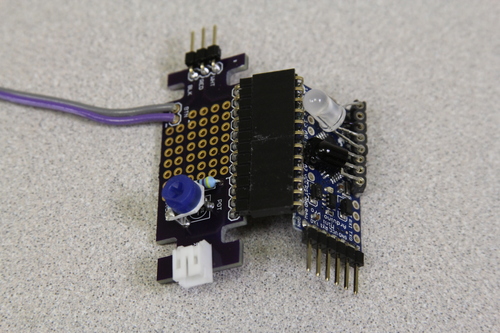 SeaGlide's Control Electronics -&nbsp;Printed Circuit Board (left) and an Arduino Pro Mini Microcontroller (right)