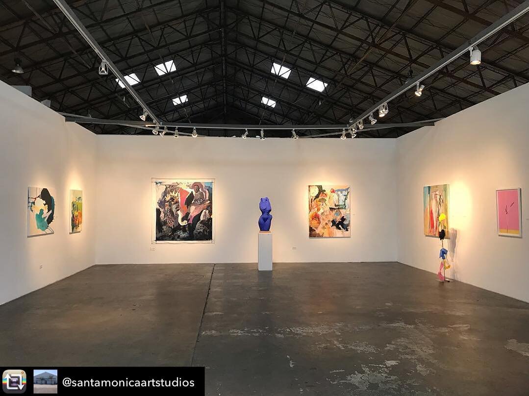 Estimated Time of Arrival curated by Kristin Zethren in #arena1gallery features the artists of #santamonicaartstudios as part of our @moreartheresmas&nbsp;pop-up show and casual open studios. We&rsquo;re open all weekend with an artists reception Sat