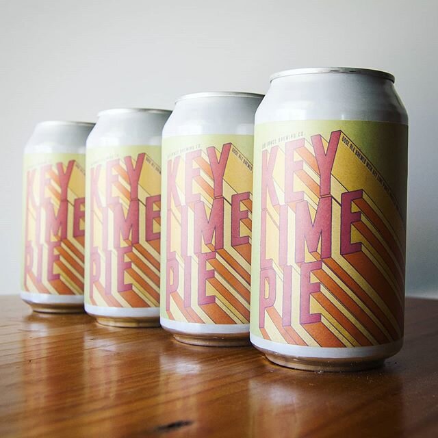 *NEW CANS TODAY*
&bull;
KEY LIME PIE GOSE
This Gose is conditioned on a huge amount of key lime puree along with a bit of vanilla and graham cracker to give it that nice tart key lime pie flavor. We are very excited about this one.
&bull;
4-packs and