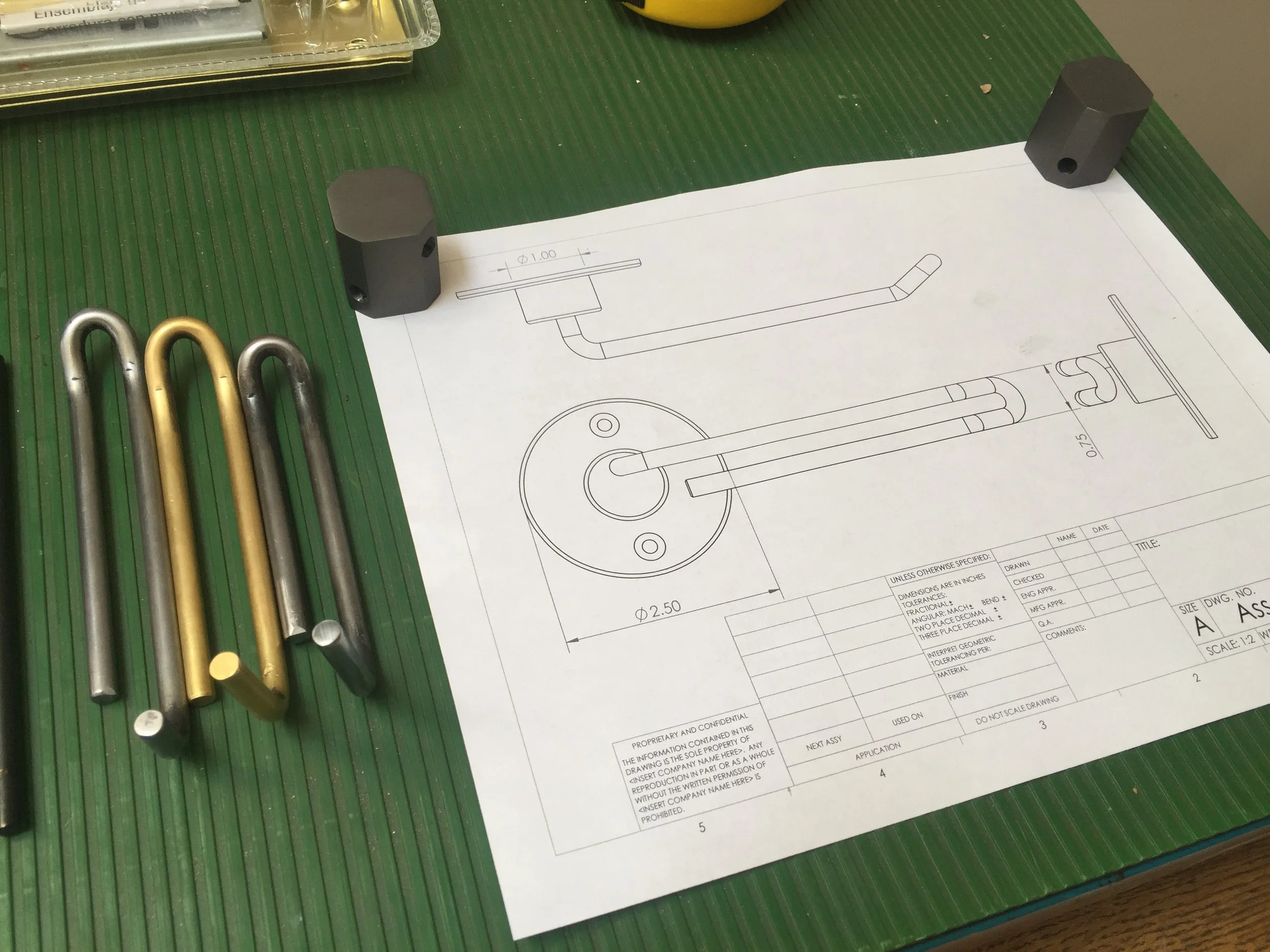  hand bent prototypes and build drawings 