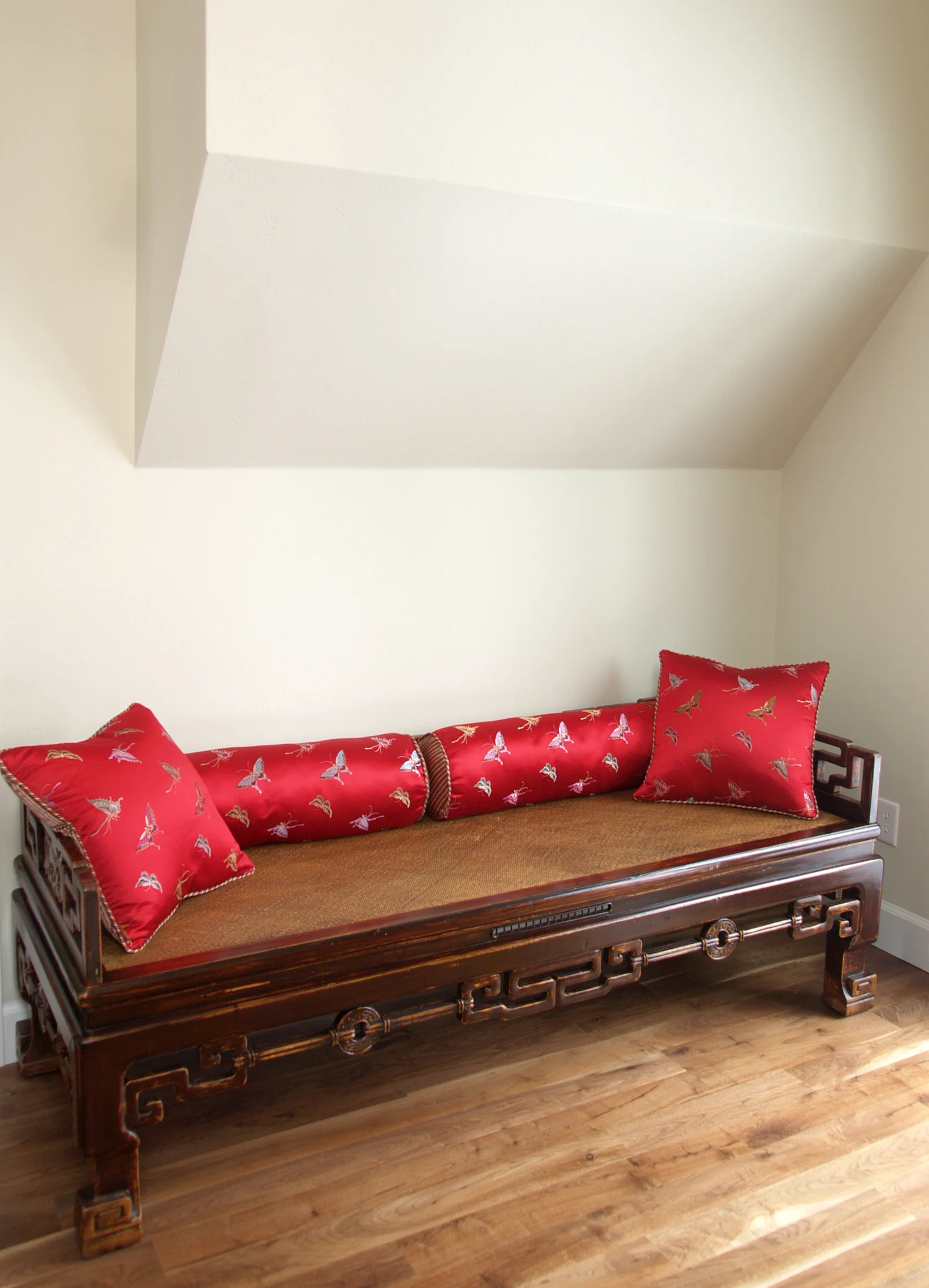 chinese day bed with cushions by Susan Gilmore