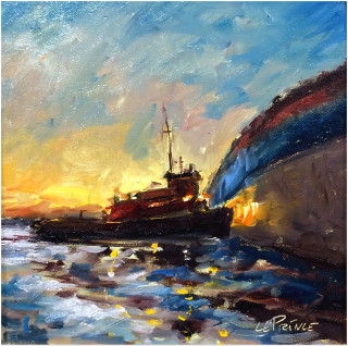 Tug Boat Study | 8x8 Oil Painting