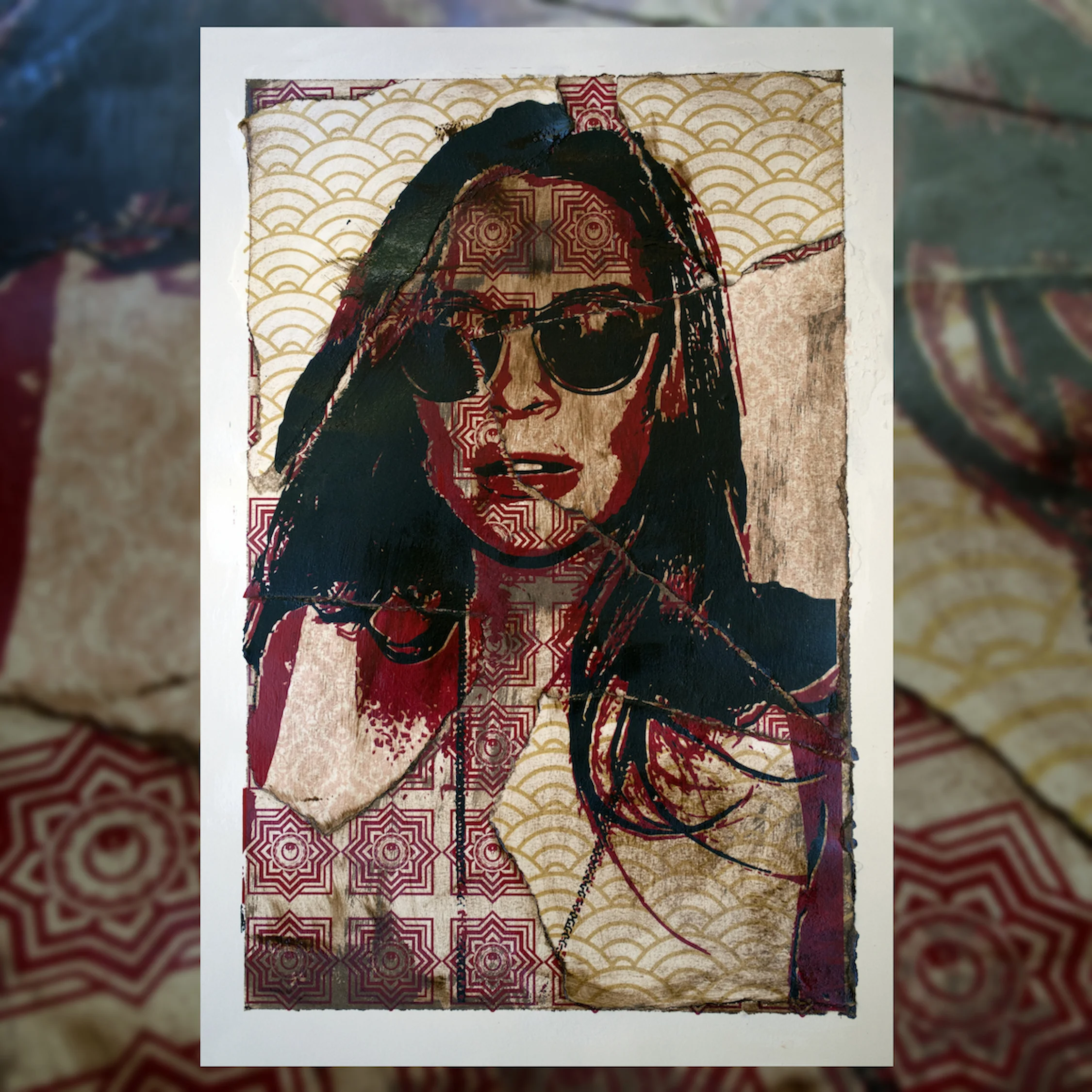 "Lindsay Mess" 4 Color Hand Pulled Screen Print Print Size : 11" x 17" 1 of 1