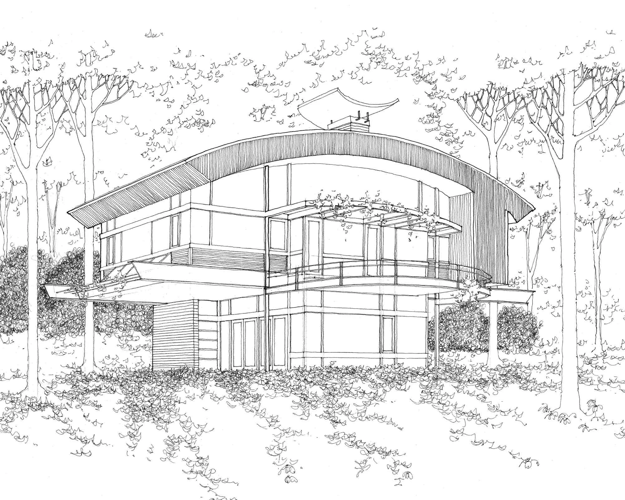 HOME AND STUDIO OF CONCRETE BRICK AND CORRUGATED METAL