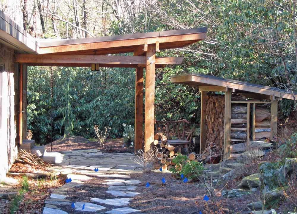PORCH AND FIREWOOD STORAGE STRUCTURE