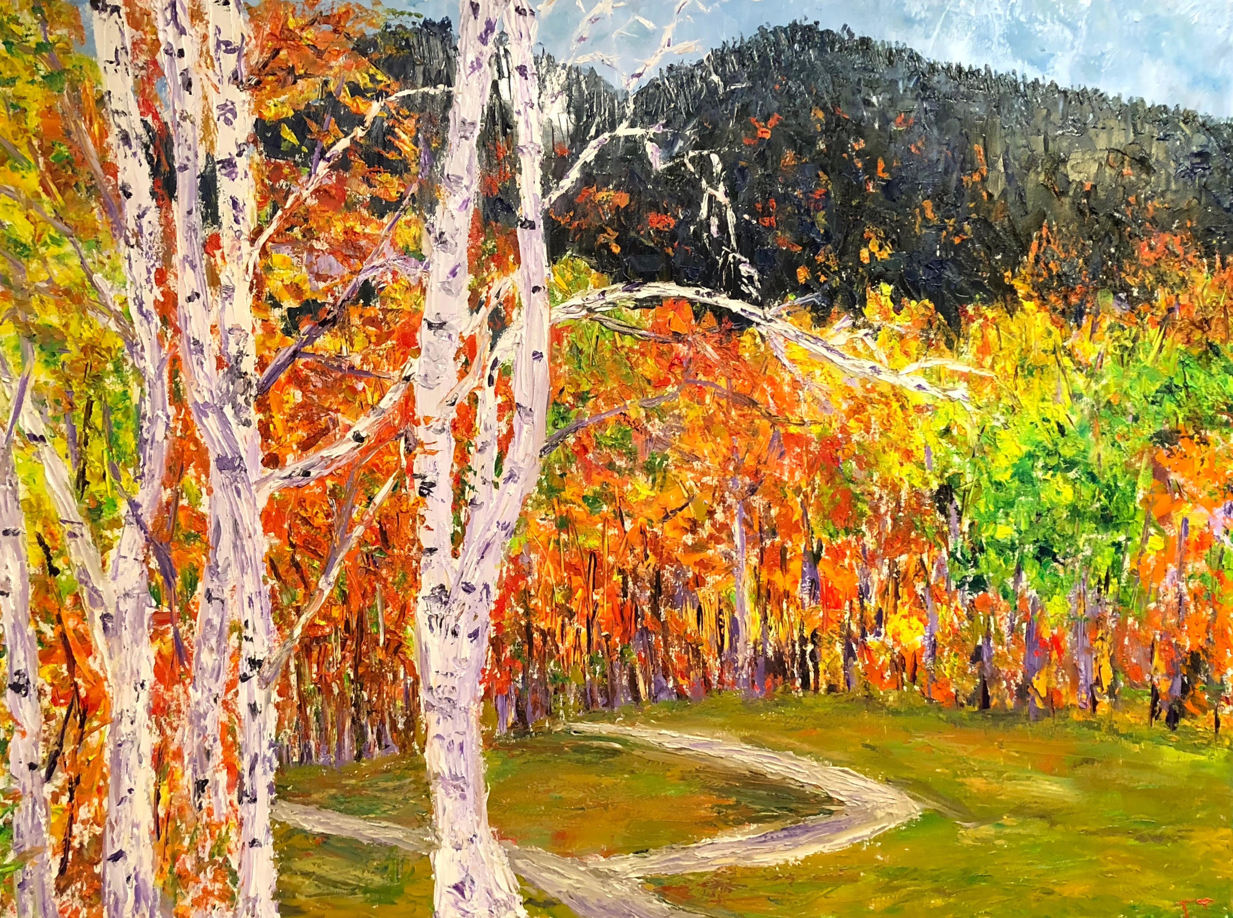 Birch Trees in the Fall (Sold)