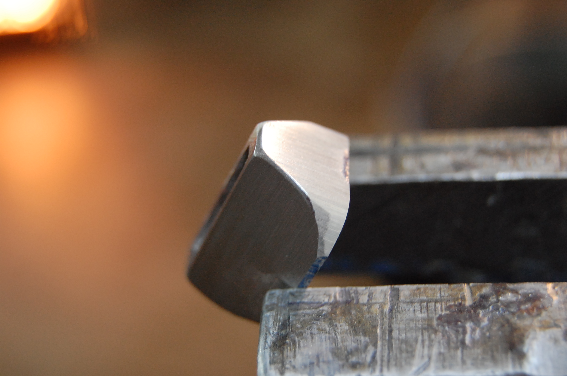 The bolster is almost completely shaped but needs fine tuning with a little hand carving.
