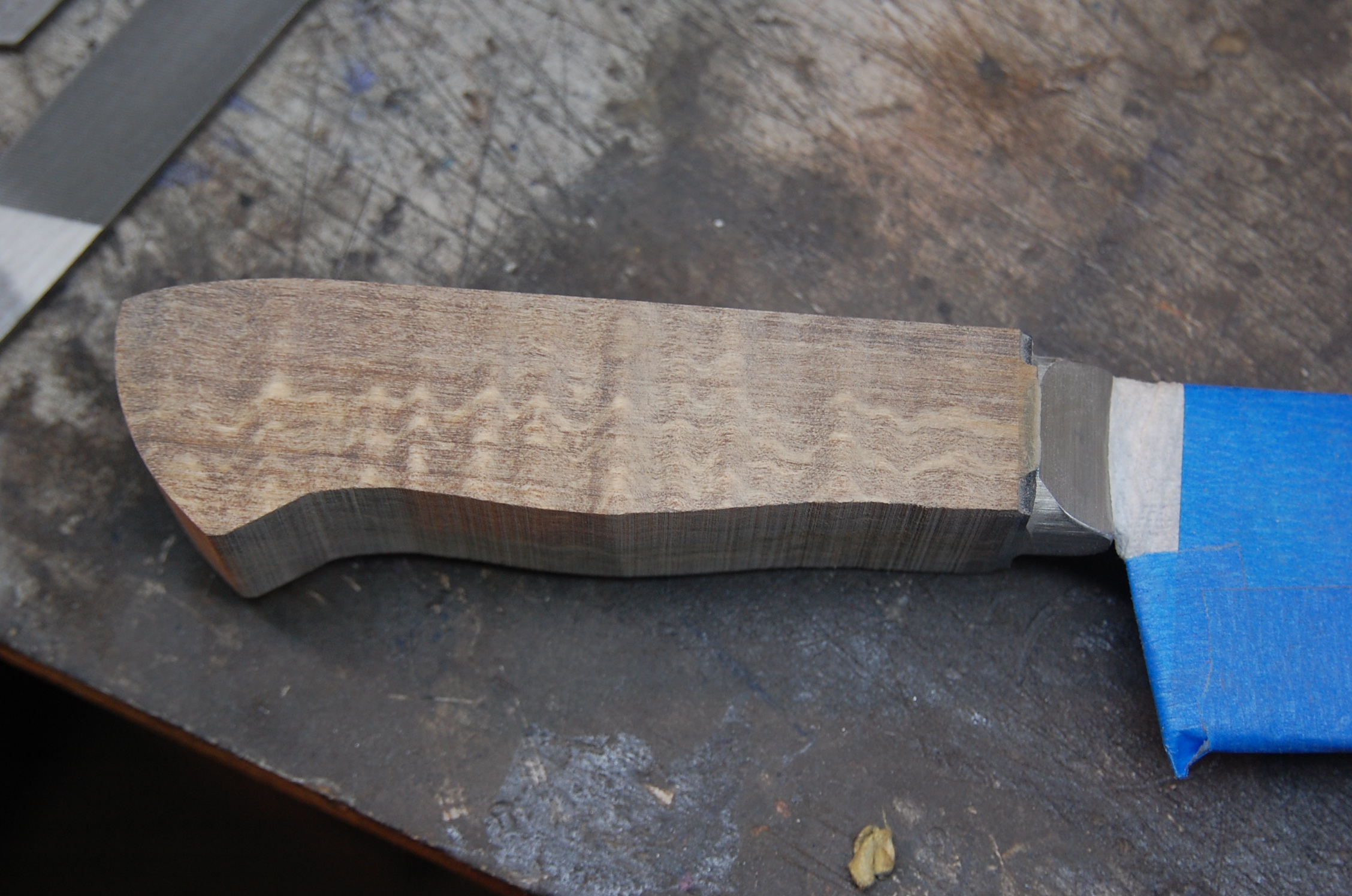 The basic shape of the handle is cut-out.