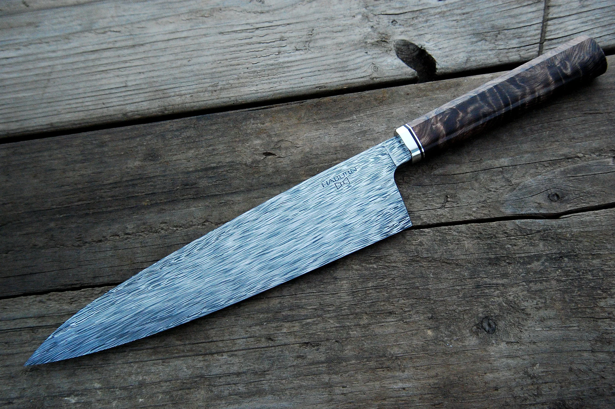 Damascus Gyuto in Midnight Ripple