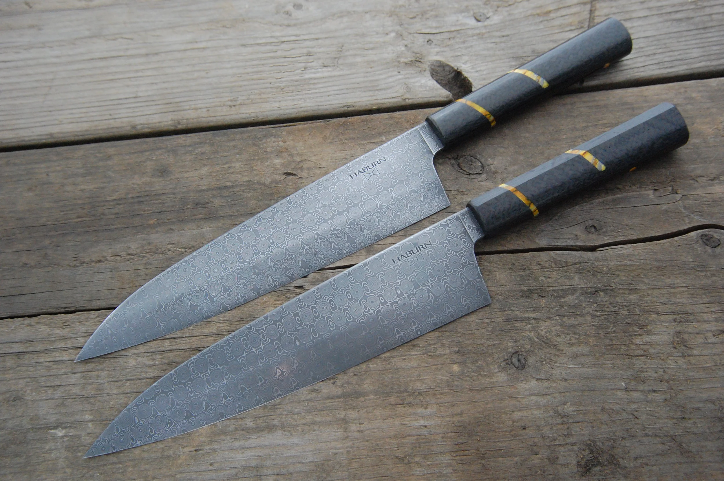 Custom Damascus Gyutos