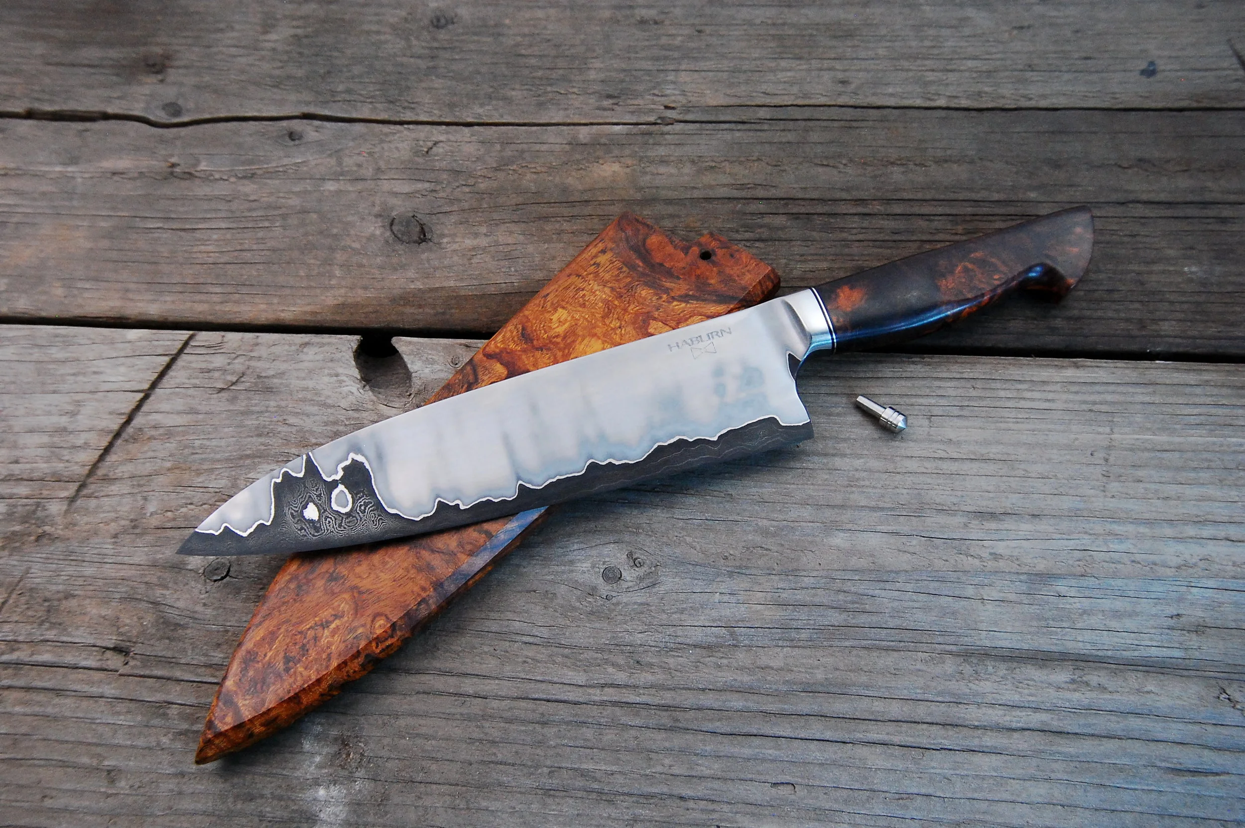 Stainless San Mai Integral w/ Damascus Core Gyuto