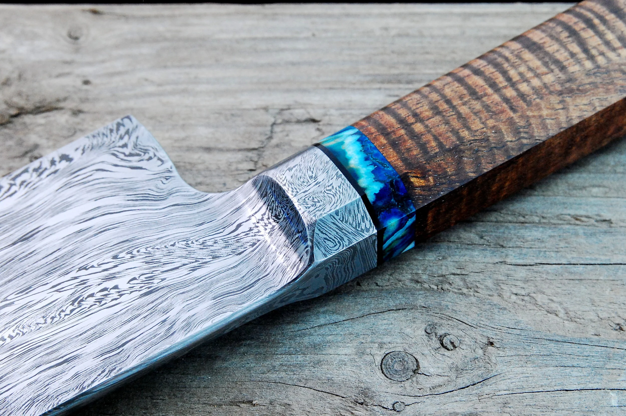 Custom Damascus Integral Gyuto
