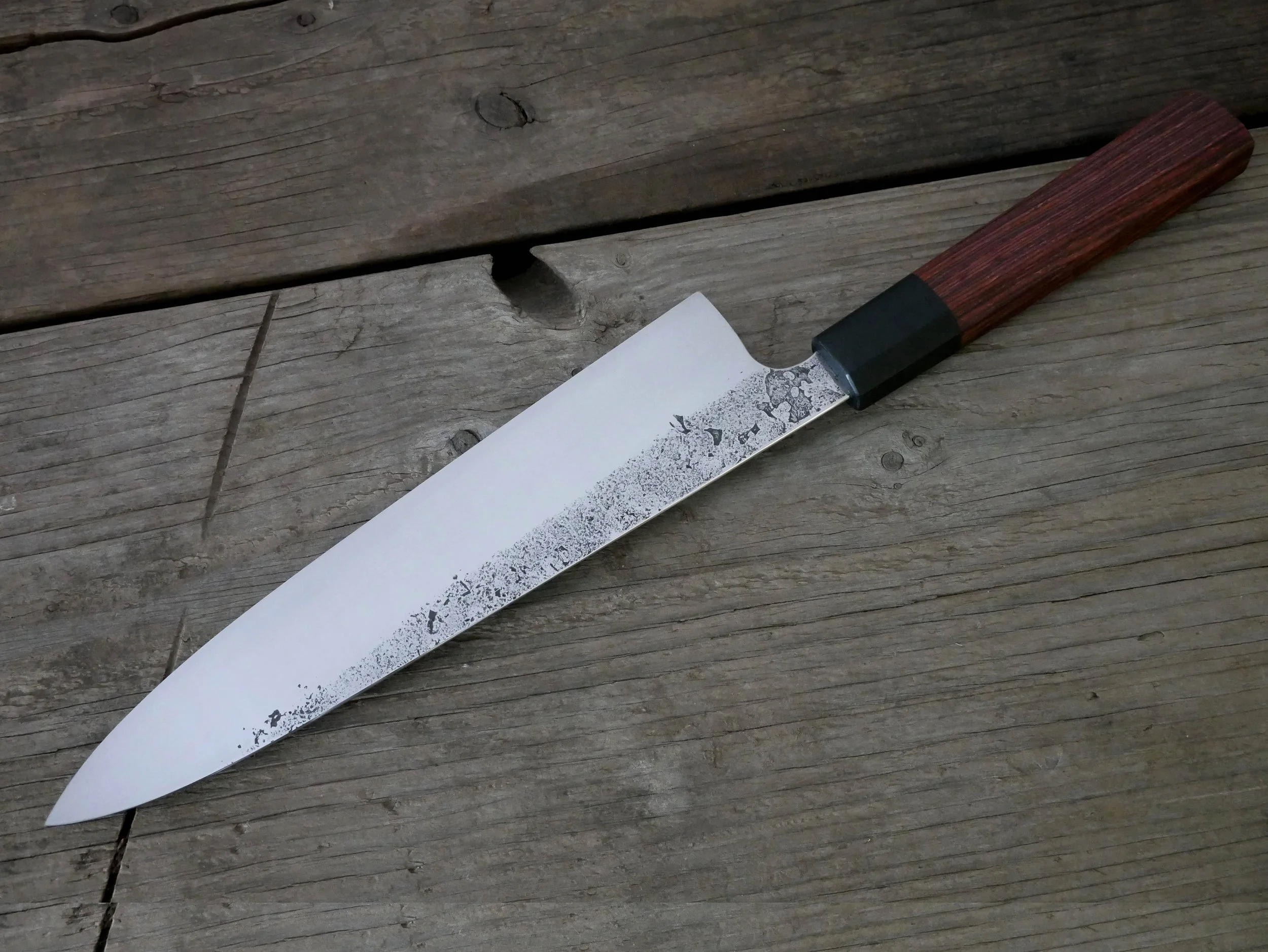 Gyuto Kurouchi 52100 — Haburn Knives Handmade Custom Kitchen Knives and Tools