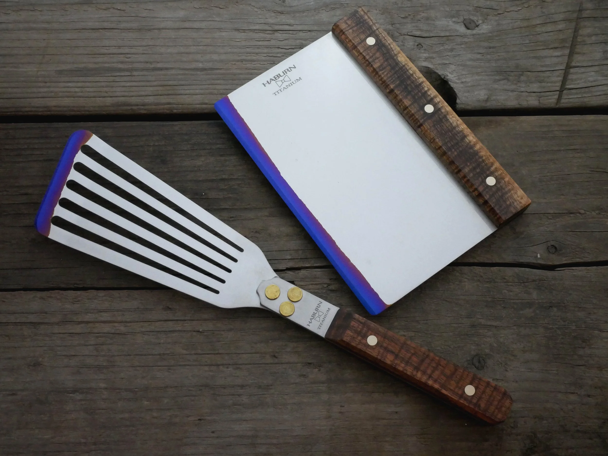 Titanium Fish Spatula and Titanium Dough Scraper