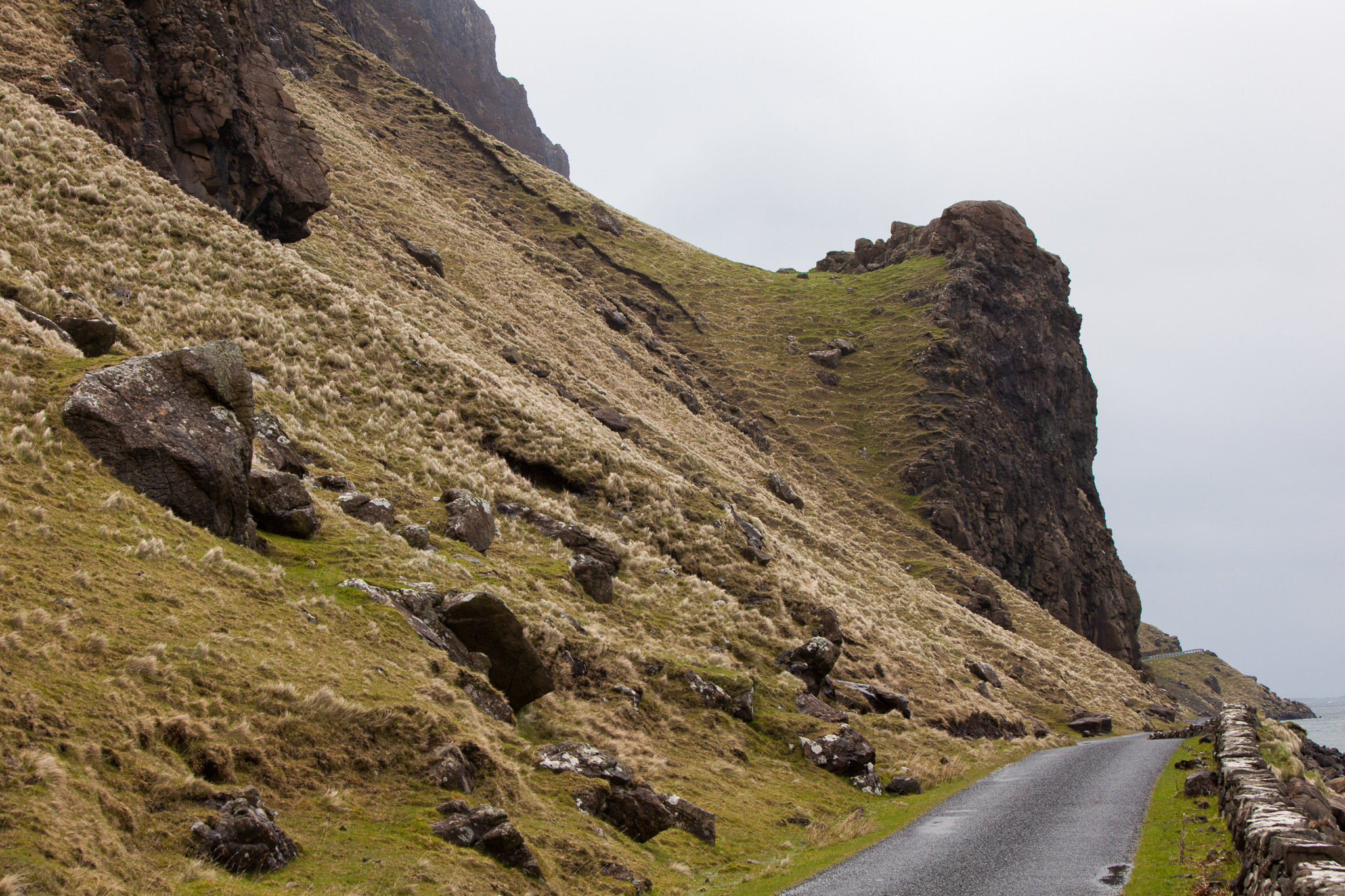 Along the West Coast of Mull...the driving gets a little scary with oncoming traffic at this point. 