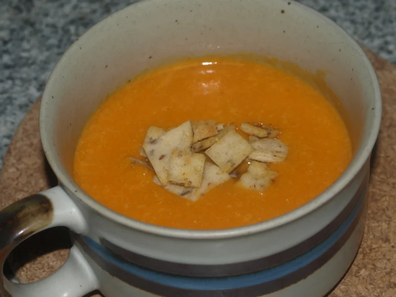 Quinoa with Roasted Pepper Soup