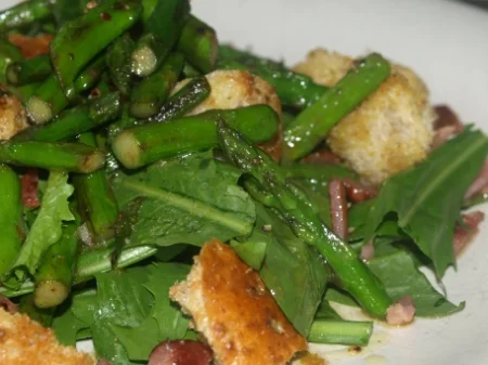 Warm Asparagus-Dandelion Salad