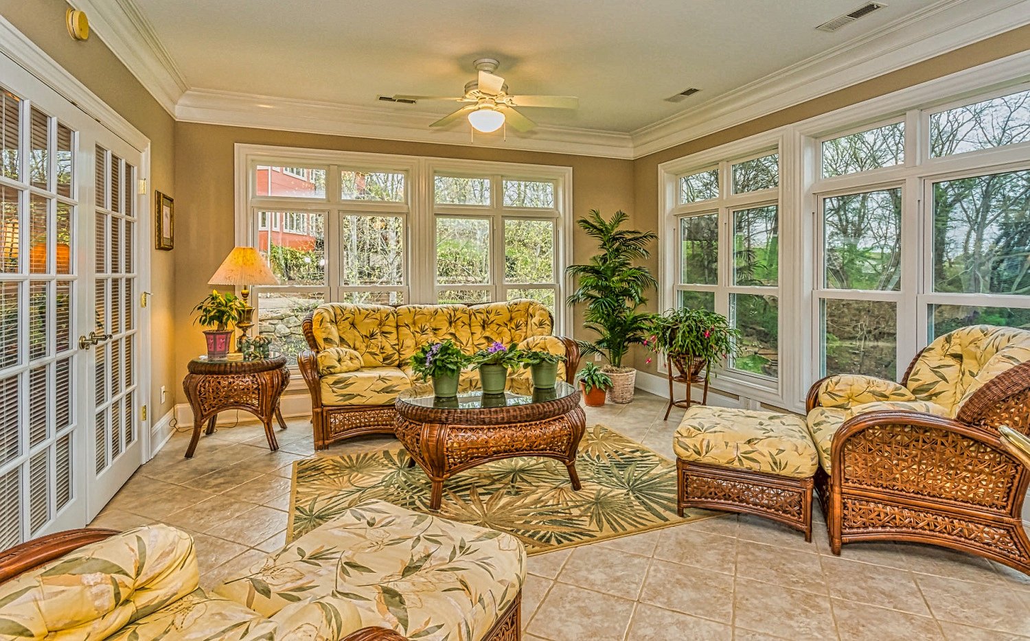 home large with many windows sun room