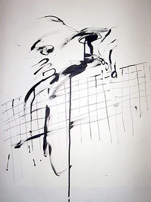 Face #41 . 2006. 39.3 x 54.5 cm. Black ink on paper.