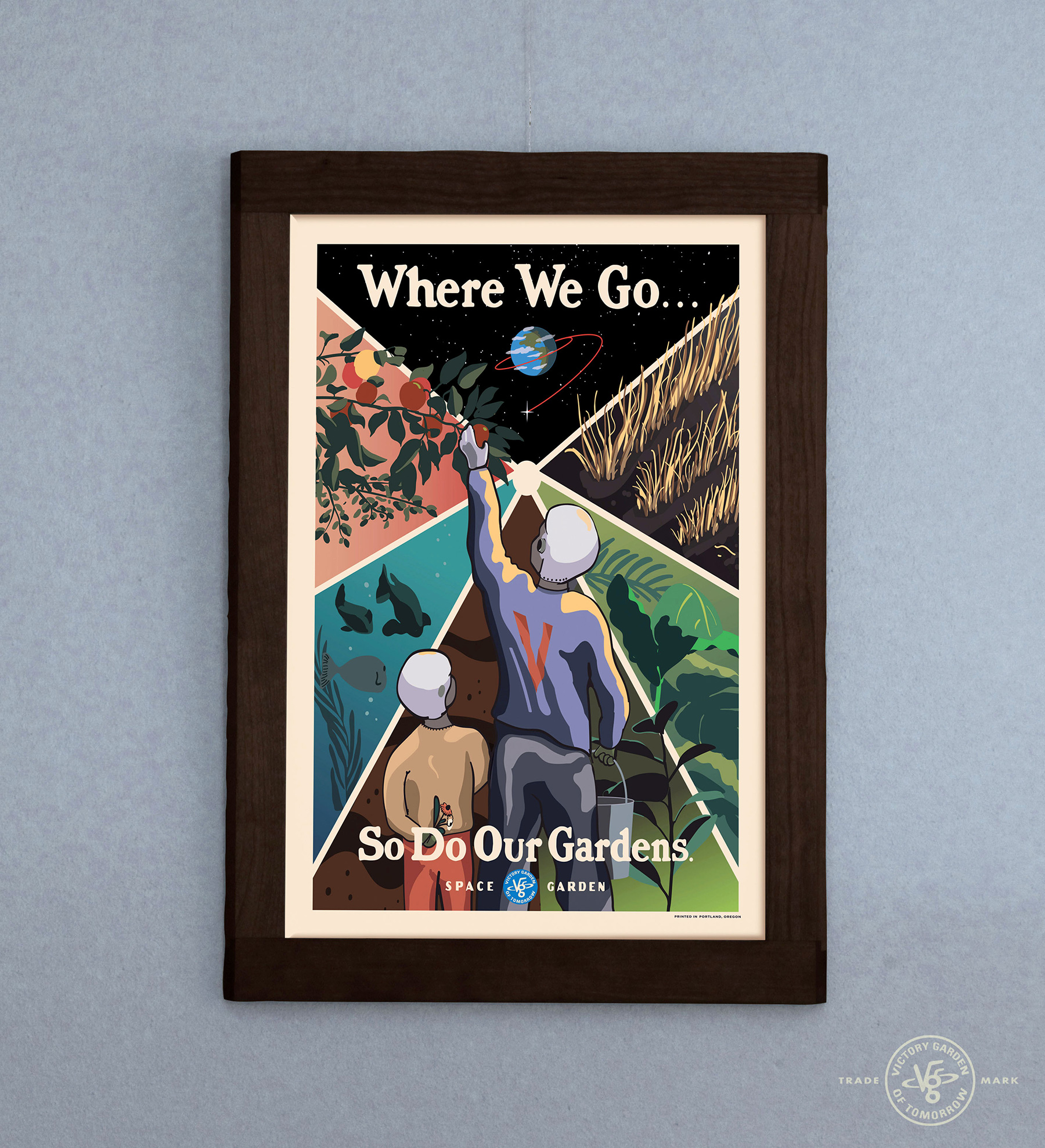 “Where We Go.. So Do Our Gardens” poster for the VGoT Project, 2018. Dimensions: 12 in. x 18 in.