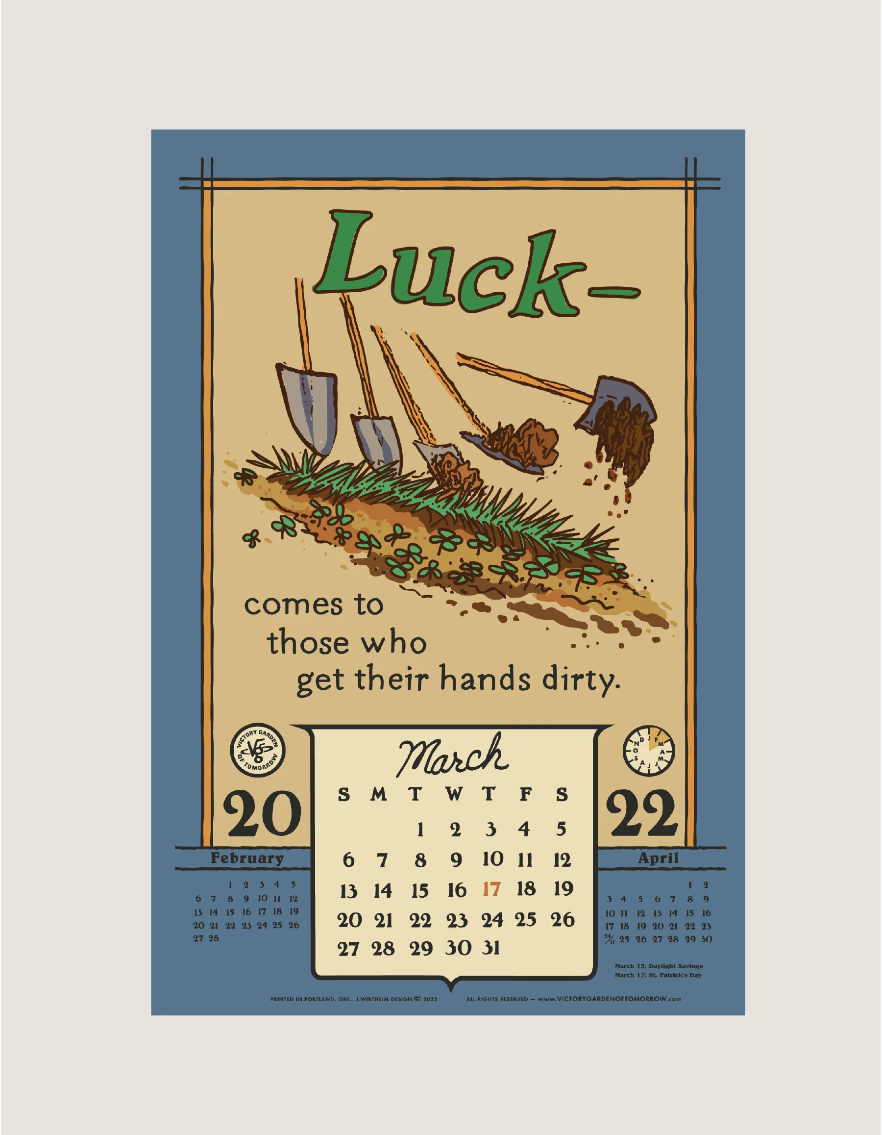 A Bright Future 2022 Monthly Calendar — The Victory Garden of Tomorrow