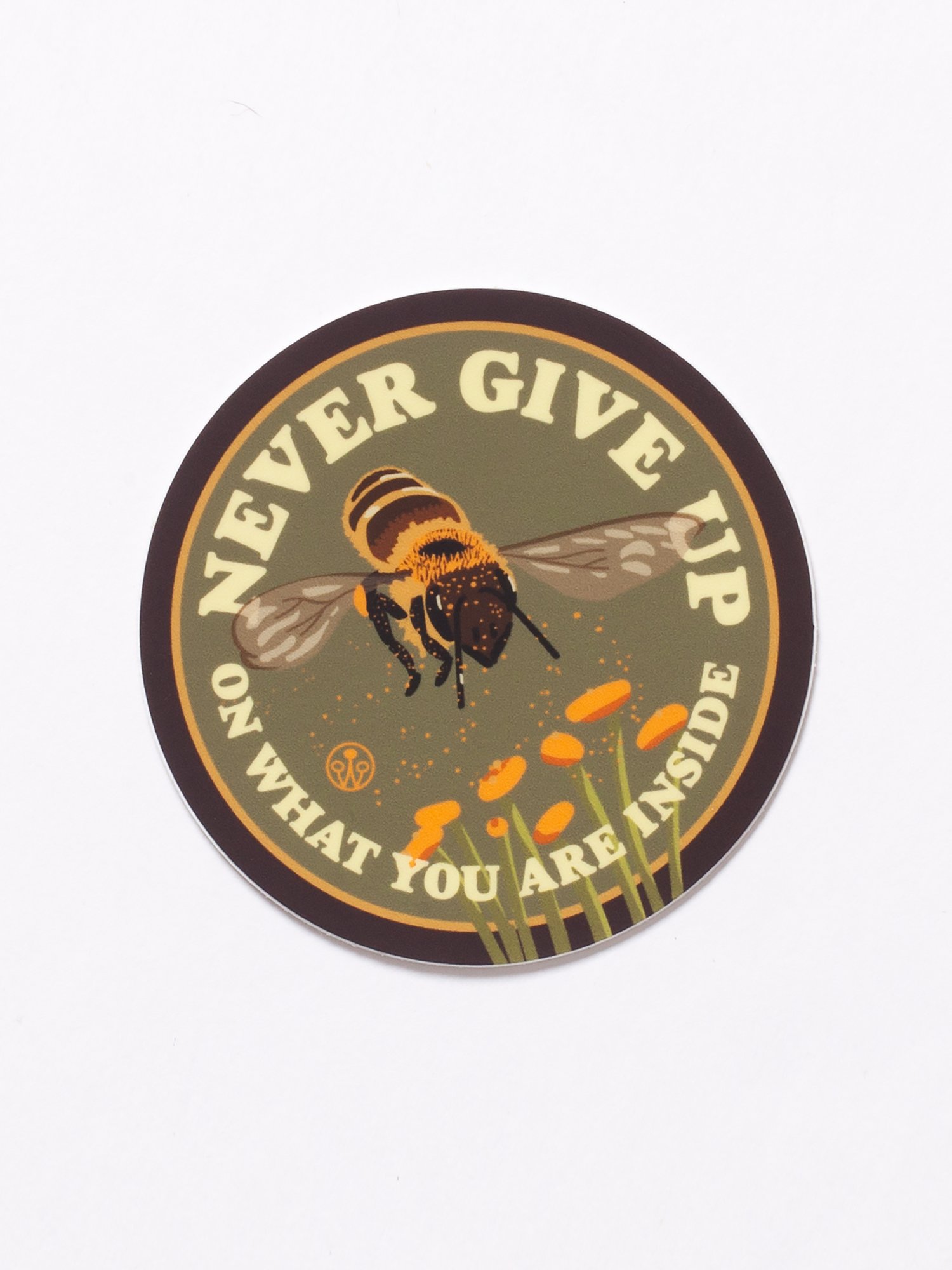 Never Give Up - BEE - Sticker — The Victory Garden of Tomorrow