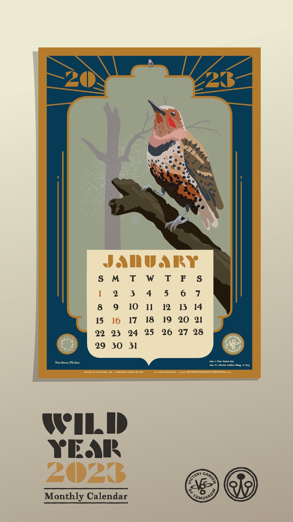 Wild Year 2023 Monthly Calendar of Birds + Butterflies — The Victory Garden  of Tomorrow