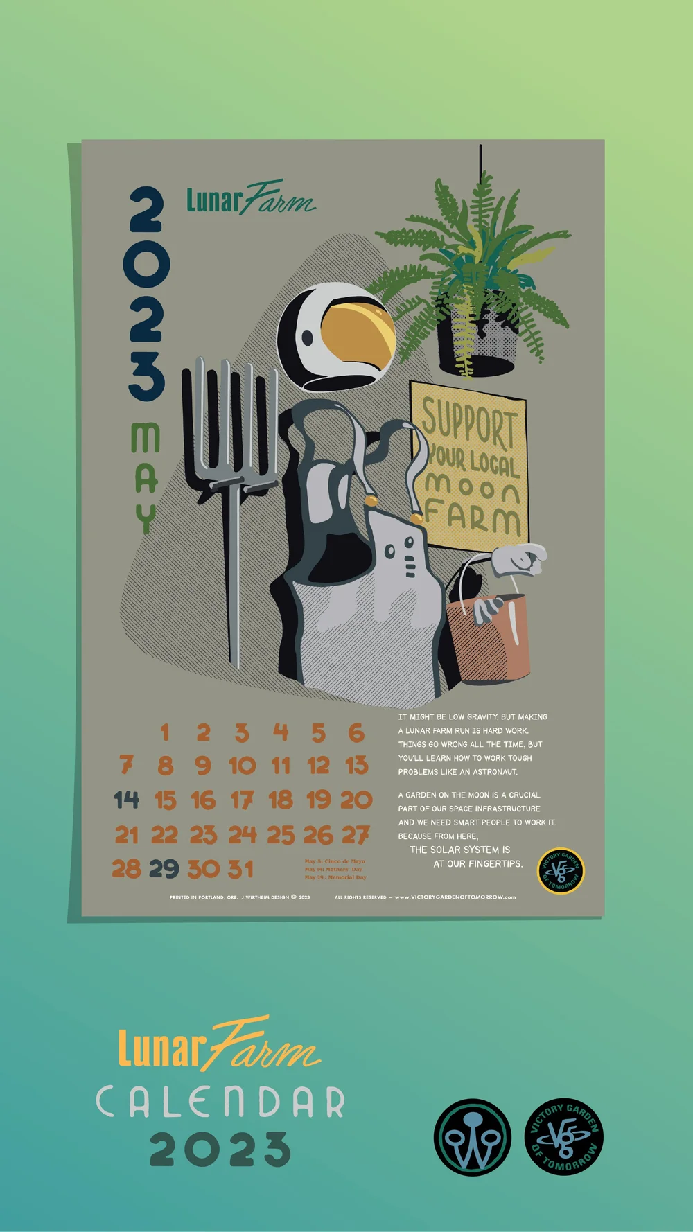 Lunar Farm 2023 Calendar — The Victory Garden of Tomorrow